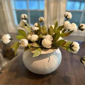 5 Stems Cream Peony Stem by Ashland / NWT